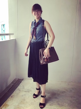 「monochrome」｜「アイテム（サンダル）」を使った、nanaさん（レディース・170cm）の春コーディネート