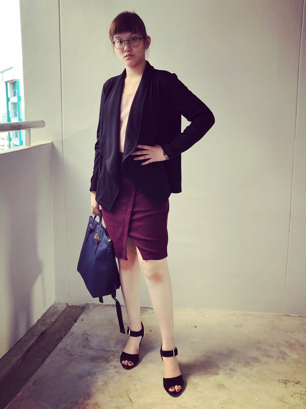 「ootd、summer、office style、pink Wednesday」｜「velvetのアイテム（タンクトップ、ピンク系）」を使った、nanaさん（レディース・170cm）の春コーディネートの1枚目の写真
