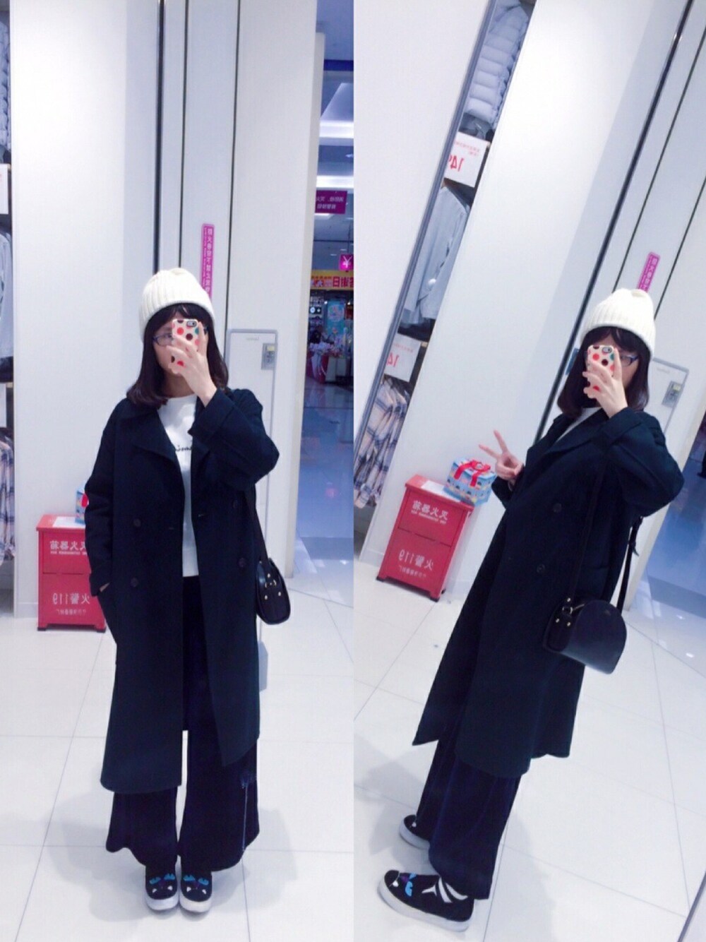 「coordinate、ootd、I am I、CHILD WOMAN、冬」｜「MUJIのアイテム（帽子、ホワイト系）」を使った、Y少先队员Yさん（レディース・163cm）の秋コーディネートの1枚目の写真