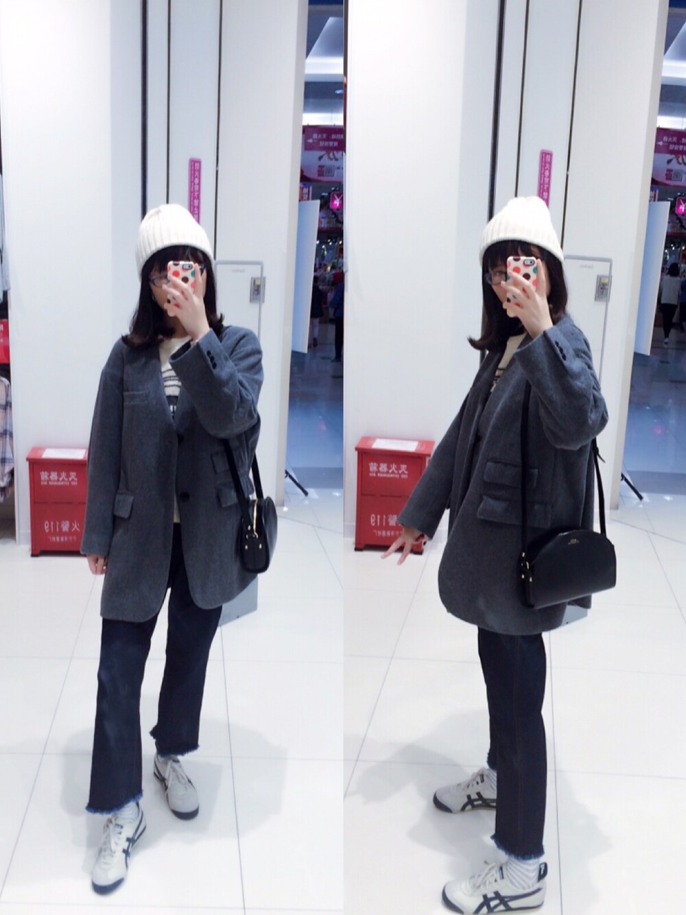 「冬、coordinate、ootd、I am I、Ebonyivory、A.P.C.」｜「MUJIのアイテム（帽子、ホワイト系）」を使った、Y少先队员Yさん（レディース・163cm）の秋コーディネートの1枚目の写真