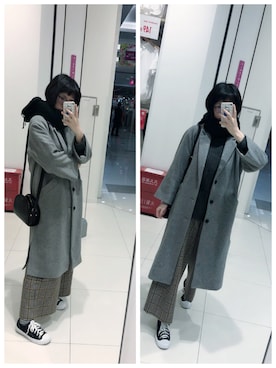 「note et silence （ノートエシロンス）のアイテム（チェスターコート）」を使った、Y少先队员Yさん（レディース・163cm）の春コーディネート