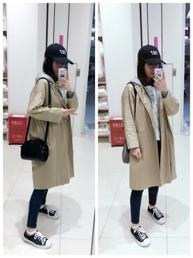 「87mm（87mm）のアイテム（キャップ）」を使った、Y少先队员Yさん（レディース・163cm）の春コーディネート