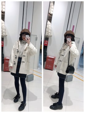 「NANO universe（ナノユニバース）のアイテム（ダッフルコート）」を使った、Y少先队员Yさん（レディース・163cm）の冬コーディネート