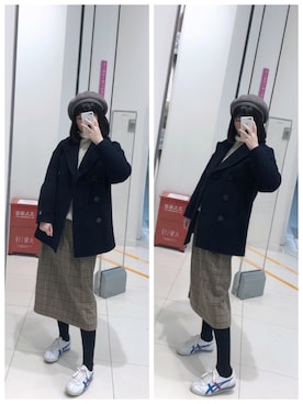 「orcival」｜「アイテム（ピーコート）」を使った、Y少先队员Yさん（レディース・163cm）の冬コーディネート