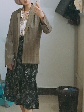 「PULL&BEAR（プルアンドベア）のアイテム（テーラードジャケット）」を使った、Boooxrayさん（レディース・167cm）の春コーディネート