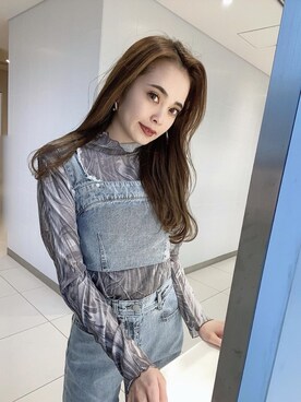 「EMODA（エモダ）のアイテム（その他トップス）」を使った、sanaekawaiさん（レディース・163cm）の春コーディネート