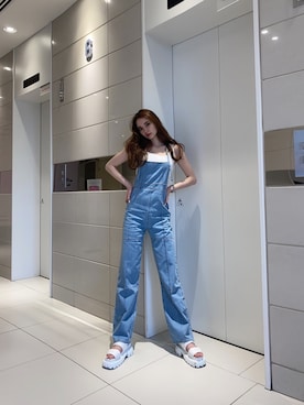 「EMODA（エモダ）のアイテム（オールインワン・サロペット）」を使った、sanaekawaiさん（レディース・163cm）の春コーディネート