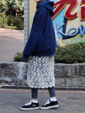 「Have a good time（ハバグッタイム）のアイテム（パーカー）」を使った、henoitさん（レディース・168cm）の夏コーディネート