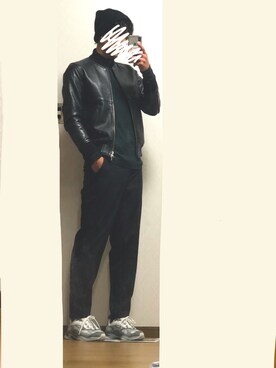 「BEAUTY&YOUTH UNITED ARROWS（ビューティーアンドユースユナイテッドアローズ）のアイテム（MA-1）」を使った、MiE()さん（メンズ・174cm）の秋コーディネート