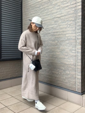 「JEANS FACTORY （ジーンズファクトリー）のアイテム（バッグ）」を使った、Rさん（レディース・153cm）の冬コーディネート