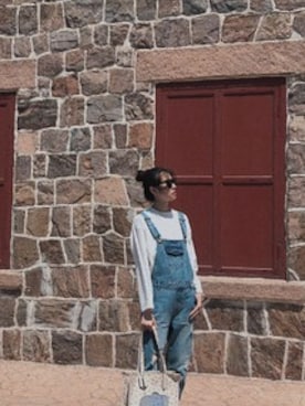 「COACH（コーチ）のDISNEY X COACH ダンボ トート（トートバッグ、ホワイト系）」を使った、Ernaia♡さん（レディース・160cm）の春コーディネート