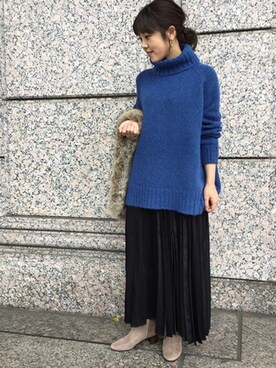 JOURNAL STANDARD relume札幌店スタッフさんの「ヴィンテージサテンプリーツスカート#」を使ったコーディネート