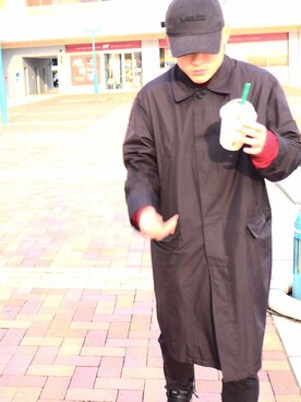 「アイテム（ステンカラーコート）」を使った、佐藤健太さん（メンズ・170cm・10代）の冬コーディネート