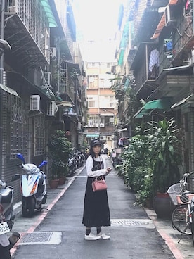 「tricot COMME des GARCONS（トリココムデギャルソン）のアイテム（ワンピース）」を使った、帆希さん（レディース・155cm）の秋コーディネート