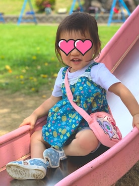 「combimini（コンビミニ）のアイテム（トップス）」を使った、🇷さん（キッズ・80cm）の夏コーディネート