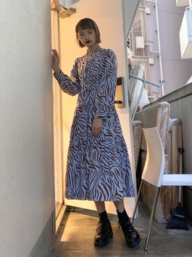 「Dr. Martens（ドクターマーチン）のDr.ﾏｰﾁﾝ　1460　8ホール（ブーツ）」を使った、cameronさん（レディース・167cm）の冬コーディネート