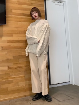 「Dr. Martens（ドクターマーチン）のDr.ﾏｰﾁﾝ　1460　8ホール（ブーツ）」を使った、cameronさん（レディース・167cm）の冬コーディネート