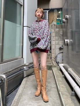 「アニマル」｜「アイテム（ブーツ）」を使った、cameronさん（レディース・167cm）の秋コーディネート