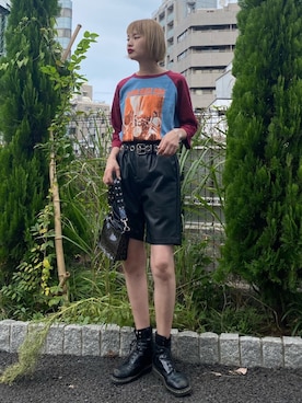 「Dr. Martens（ドクターマーチン）のDr.ﾏｰﾁﾝ　1460　8ホール（ブーツ）」を使った、cameronさん（レディース・167cm）の冬コーディネート