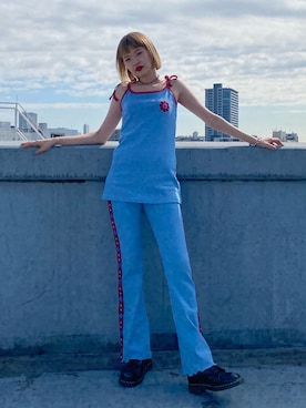 「ROXY（ロキシー）のアイテム（パンツ）」を使った、cameronさん（レディース・167cm）の春コーディネート