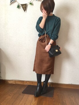 「PLAIN CLOTHING（プレーンクロージング）のアイテム（ブーツ）」を使った、*ma.ru*さん（レディース・149cm）の秋コーディネート