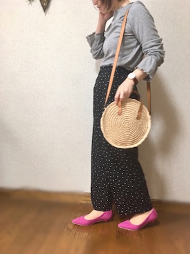 「スカラップ」｜「アイテム（アナログ腕時計）」を使った、*ma.ru*さん（レディース・149cm）の春コーディネート