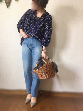 「LUC DNM （ラックデニム）のアイテム」を使った、*ma.ru*さん（レディース・149cm）の春コーディネート