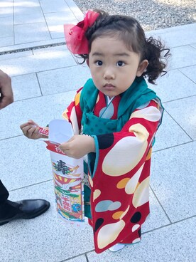 「おんなのこコーデ」｜「アイテム（浴衣）」を使った、soyosoyoさん（キッズ・90cm）の秋コーディネート