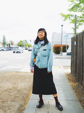 「MONKI（モンキ）のアイテム（レッグウェア）」を使った、ningyeeさん（レディース・169cm）の秋コーディネート
