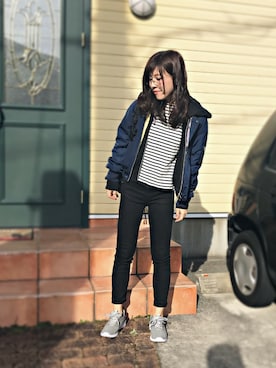 「ライブ」｜「アイテム（ブルゾン）」を使った、M⃝I⃝S⃝U⃝Z⃝U⃝さん（レディース・158cm）の冬コーディネート