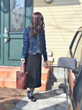 「SNIDEL（スナイデル）のアイテム（バックパック/リュック）」を使った、M⃝I⃝S⃝U⃝Z⃝U⃝さん（レディース・158cm）の春コーディネート