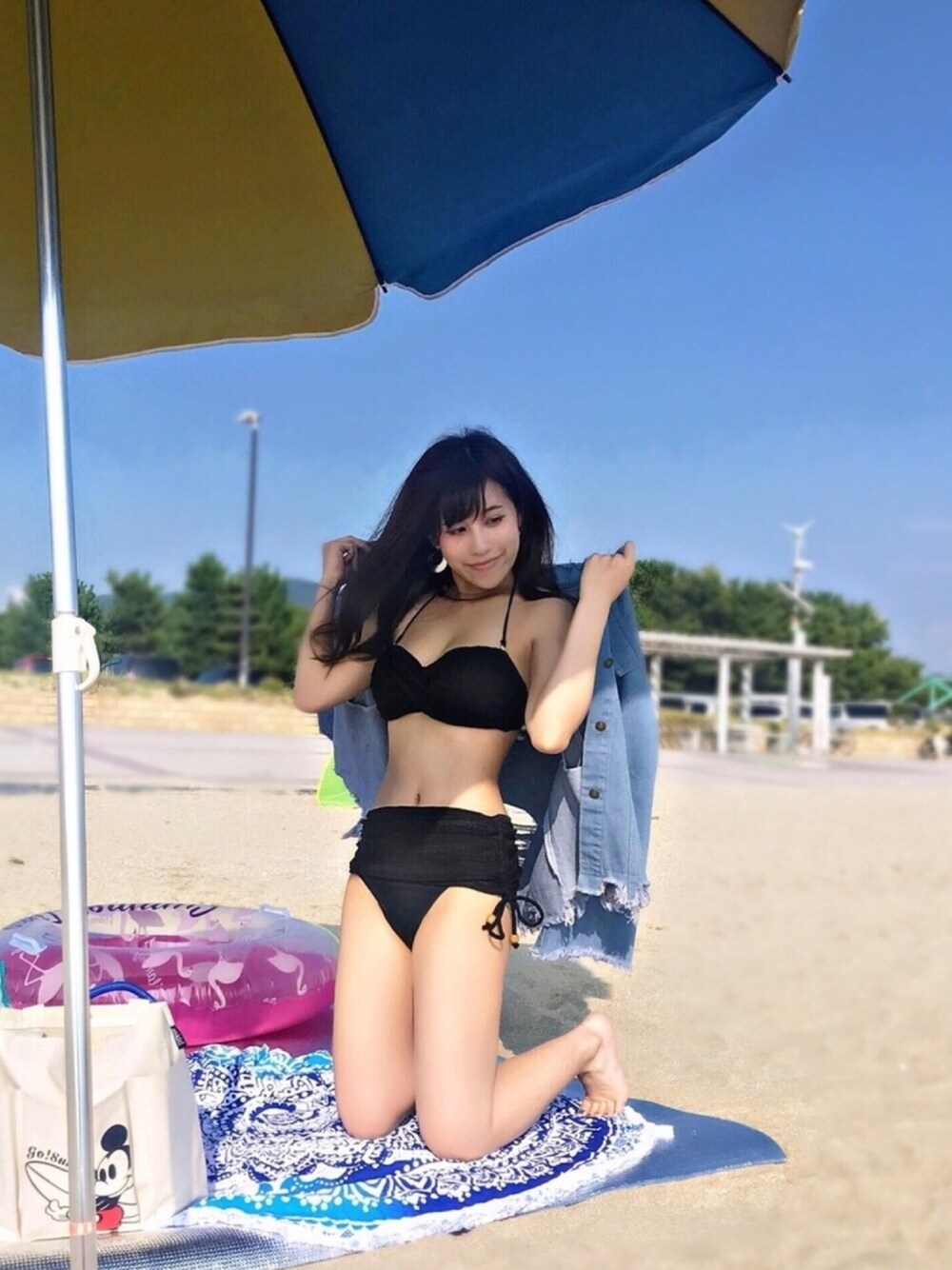 「夏、大人カジュアル、ラフ、黒、水着、ビキニ、海、夏コーデ、summer、オーバーサイズ」｜「別shot📷✨のアイテム（その他、その他）」を使った、M⃝I⃝S⃝U⃝Z⃝U⃝さん（レディース・158cm）の夏コーディネートの1枚目の写真