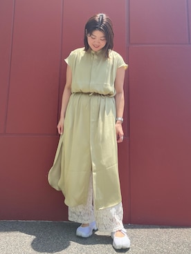 楢﨑　彩さん（レディース・161cm）の夏コーディネート