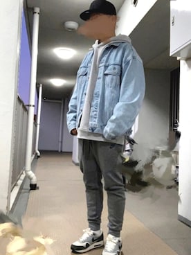 「SILVER TAB（シルバータブ）のアイテム（デニムジャケット）」を使った、ゆのまるさんさん（メンズ・166cm）の秋コーディネート
