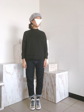 「chambre de charme（シャンブルドゥシャーム）のアイテム（アンサンブル）」を使った、Lin A Juさん（レディース・164cm）の秋コーディネート