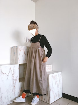 「&sloe（アンドスロウ）のアイテム」を使った、Lin A Juさん（レディース・164cm）の春コーディネート