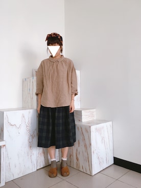 「Diu（ディウ）のアイテム」を使った、Lin A Juさん（レディース・164cm）の春コーディネート
