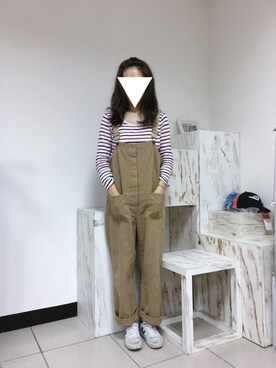 「CALINER（カリネ）のアイテム」を使った、Lin A Juさん（レディース・164cm）の春コーディネート