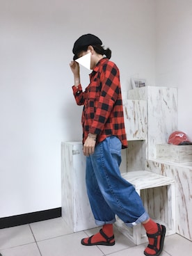 「teva」｜Lin A Juさん（レディース・164cm）の冬コーディネート