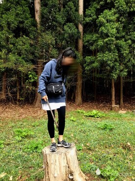 「NIKE（ナイキ）のアイテム（卫衣、ブルー系）」を使った、buuuuu  ☻さん（レディース・156cm）の春コーディネート