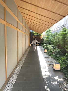 「アイテム（ワンピース/ドレス、シルバー系）」を使った、うるりらさん（レディース・161cm）の夏コーディネート