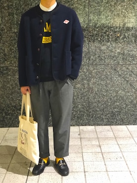 「Gramicci（グラミチ）のアイテム（スウェット）」を使った、ToTaさん（メンズ・170cm）の冬コーディネート