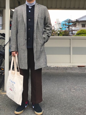 「URBAN RESEARCH（アーバンリサーチ）のアイテム（カバーオール）」を使った、ToTaさん（メンズ・170cm）の冬コーディネート