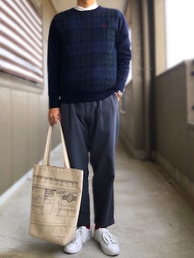 「DUFA（ドゥッファ）のアイテム」を使った、ToTaさん（メンズ・170cm）の春コーディネート
