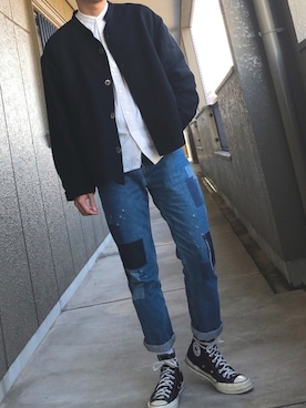 「URBAN RESEARCH（アーバンリサーチ）のアイテム（カバーオール）」を使った、ToTaさん（メンズ・170cm）の春コーディネート