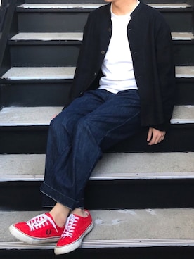 「URBAN RESEARCH（アーバンリサーチ）のアイテム（カバーオール）」を使った、ToTaさん（メンズ・170cm）の春コーディネート
