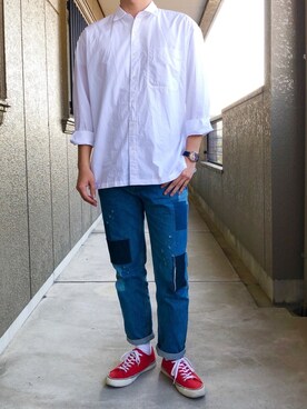 「DUFA（ドゥッファ）のアイテム」を使った、ToTaさん（メンズ・170cm）の春コーディネート