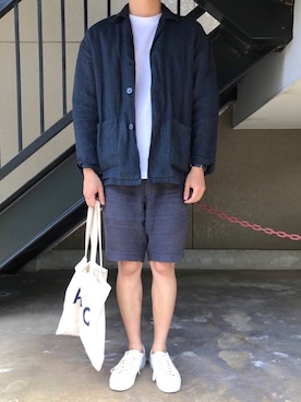 「DUFA（ドゥッファ）のアイテム」を使った、ToTaさん（メンズ・170cm）の春コーディネート