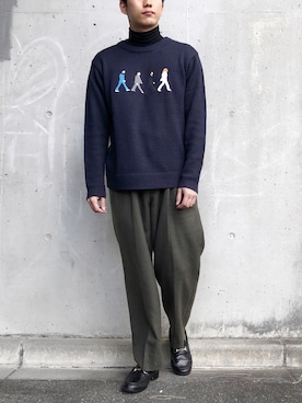 「UNIQLO（ユニクロ）の50色ソックス（消臭機能付き）（ソックス/靴下）」を使った、ToTaさん（メンズ・170cm）の冬コーディネート