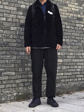 「WTAPS（ダブルタップス）のアイテム（アクセサリー）」を使った、germliuさん（レディース・160cm）の冬コーディネート